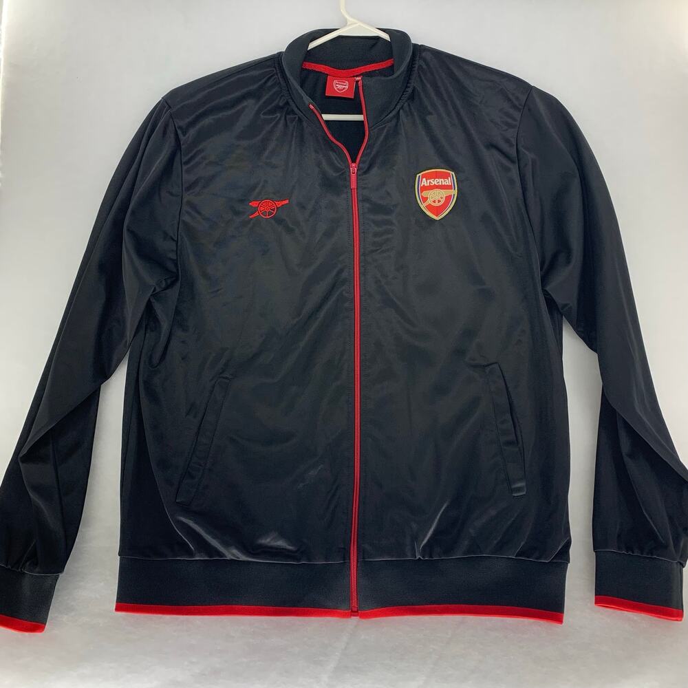 Arsenal FC Football Club Track Top Jacket Men's Black Size 3XL